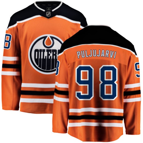 Herren Edmonton Oilers Eishockey Trikot Jesse Puljujarvi #98 Breakaway Orange Fanatics Branded Heim